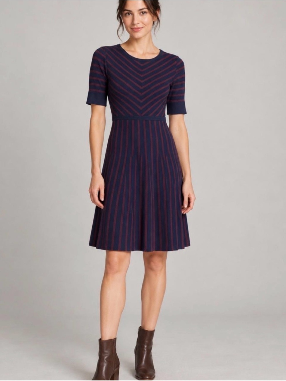 Boden Amelie Sweater Dress Cotton Wool Blend Size 2R